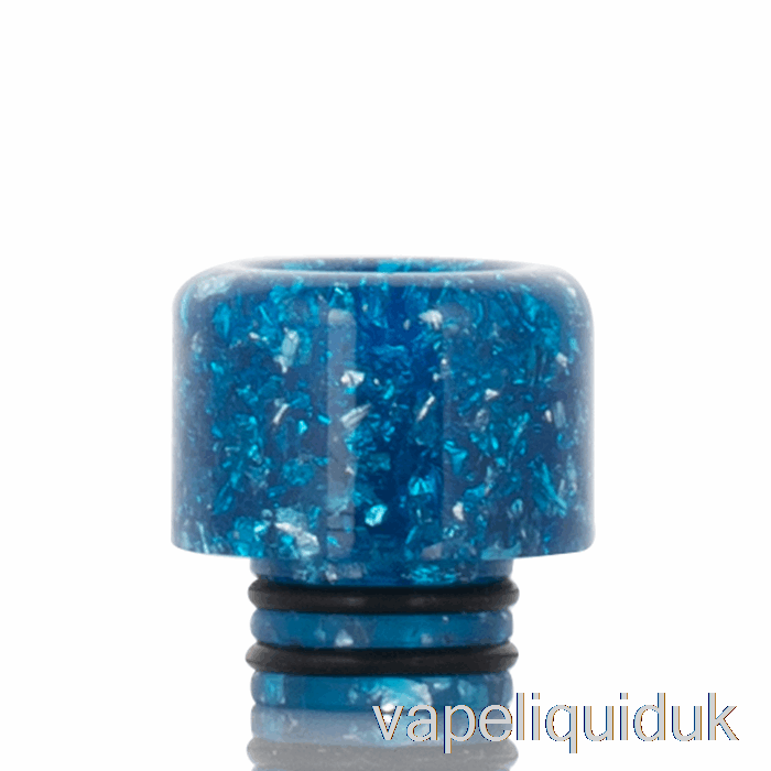 510 Sequins Resin Drip Tip Blue Silver Vape Juice